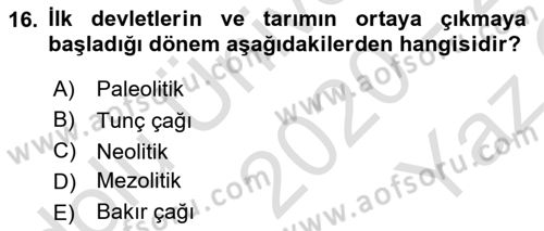 Yemek Sosyolojisi Dersi 2020 - 2021 Yılı Yaz Okulu Sınavı 16. Soru