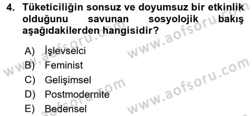 Yemek Sosyolojisi Dersi 2020 - 2021 Yılı Yaz Okulu Sınav Soruları 4. Soru