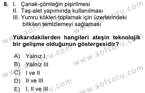Yemek Sosyolojisi Dersi 2020 - 2021 Yılı Yaz Okulu Sınav Soruları 8. Soru