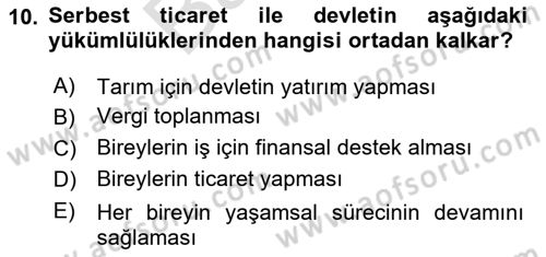 Yemek Sosyolojisi Dersi 2021 - 2022 Yılı (Final) Dönem Sonu Sınav Soruları 10. Soru