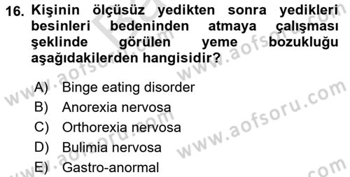 Yemek Sosyolojisi Dersi 2021 - 2022 Yılı (Final) Dönem Sonu Sınav Soruları 16. Soru