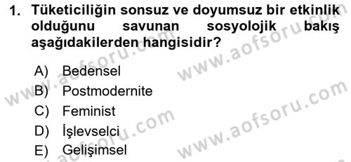 Yemek Sosyolojisi Dersi 2022 - 2023 Yılı Yaz Okulu Sınavı 1. Soru