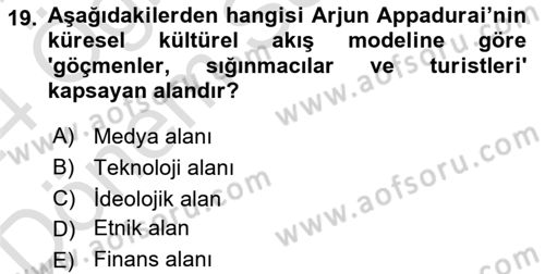 Yemek Sosyolojisi Dersi 2023 - 2024 Yılı (Final) Dönem Sonu Sınav Soruları 19. Soru