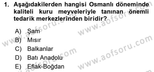 Osmanlı Mutfağı Dersi 2020 - 2021 Yılı Yaz Okulu Sınav Soruları 1. Soru