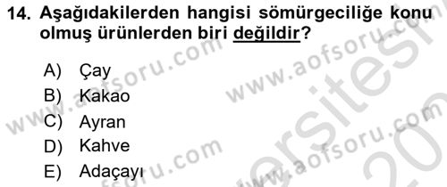 Osmanlı Mutfağı Dersi 2022 - 2023 Yılı Yaz Okulu Sınav Soruları 14. Soru