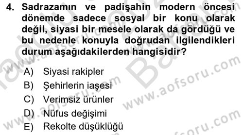 Osmanlı Mutfağı Dersi 2023 - 2024 Yılı (Vize) Ara Sınav Soruları 4. Soru