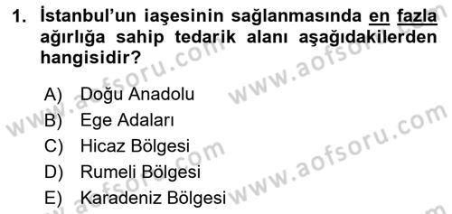 Osmanlı Mutfağı Dersi 2024 - 2025 Yılı Yaz Okulu Sınav Soruları 1. Soru