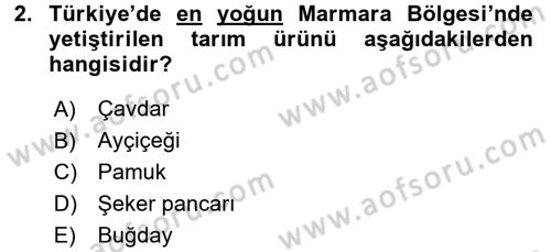 Yöresel Mutfaklar Dersi 2016 - 2017 Yılı (Vize) Ara Sınav Soruları 2. Soru