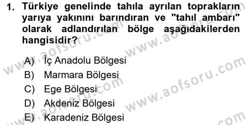 Yöresel Mutfaklar Dersi 2016 - 2017 Yılı (Final) Dönem Sonu Sınav Soruları 1. Soru