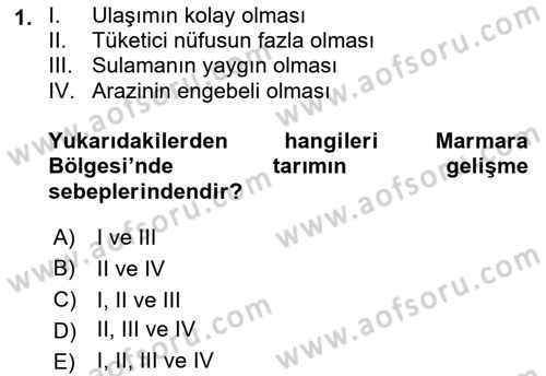Yöresel Mutfaklar Dersi 2021 - 2022 Yılı (Final) Dönem Sonu Sınav Soruları 1. Soru