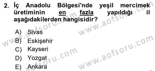 Yöresel Mutfaklar Dersi 2023 - 2024 Yılı (Final) Dönem Sonu Sınav Soruları 2. Soru