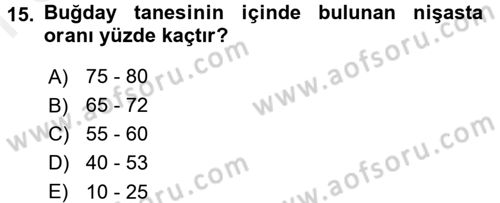 Temel Mutfak Teknikleri Dersi 2016 - 2017 Yılı (Final) Dönem Sonu Sınav Soruları 15. Soru