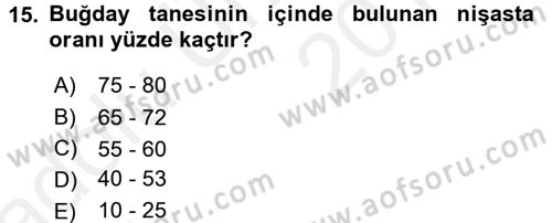 Temel Mutfak Teknikleri Dersi 2017 - 2018 Yılı 3 Ders Sınav Soruları 15. Soru