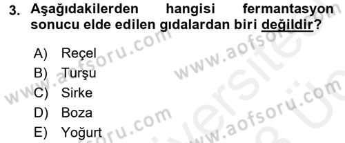 Temel Mutfak Teknikleri Dersi 2017 - 2018 Yılı 3 Ders Sınav Soruları 3. Soru