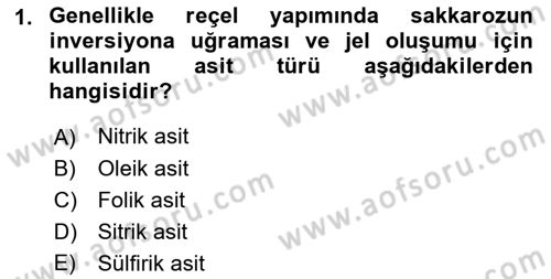 Temel Mutfak Teknikleri Dersi 2022 - 2023 Yılı (Final) Dönem Sonu Sınav Soruları 1. Soru
