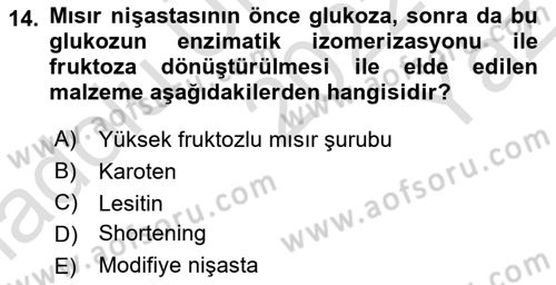 Temel Mutfak Teknikleri Dersi 2022 - 2023 Yılı Yaz Okulu Sınav Soruları 14. Soru