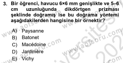 Temel Mutfak Teknikleri Dersi 2025 - 2026 Yılı (Vize) Ara Sınav Soruları 3. Soru