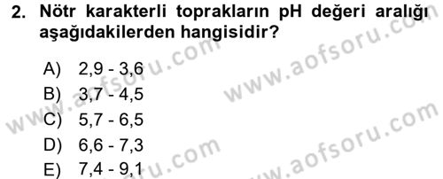 Gıda Coğrafyası Dersi 2016 - 2017 Yılı (Final) Dönem Sonu Sınav Soruları 2. Soru