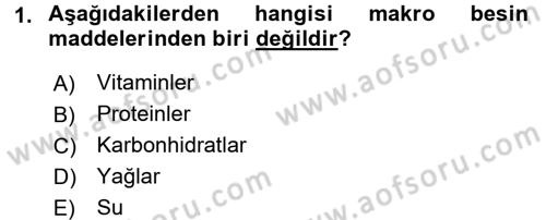Gıda Coğrafyası Dersi Ara Sınavı Deneme Sınav Soruları 1. Soru