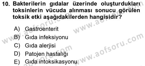 Mutfak Hizmetleri Yönetimi Dersi 2016 - 2017 Yılı 3 Ders Sınav Soruları 10. Soru