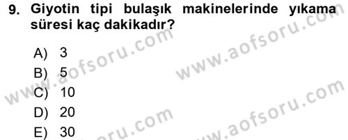 Mutfak Hizmetleri Yönetimi Dersi 2016 - 2017 Yılı 3 Ders Sınav Soruları 9. Soru