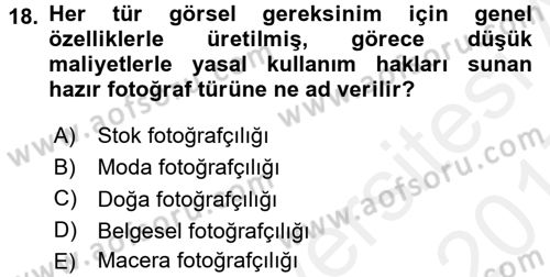 Gastronomi Ve Medya Dersi 2016 - 2017 Yılı (Final) Dönem Sonu Sınav Soruları 18. Soru