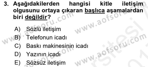 Gastronomi Ve Medya Dersi 2016 - 2017 Yılı (Final) Dönem Sonu Sınav Soruları 3. Soru
