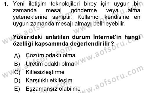 Gastronomi Ve Medya Dersi 2017 - 2018 Yılı 3 Ders Sınav Soruları 1. Soru