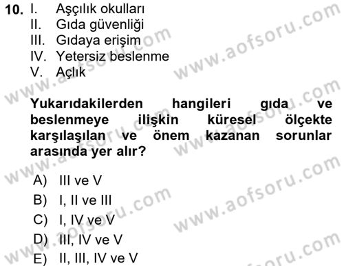 Gastronomi Ve Medya Dersi 2017 - 2018 Yılı 3 Ders Sınav Soruları 10. Soru