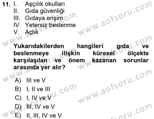 Gastronomi Ve Medya Dersi 2017 - 2018 Yılı (Final) Dönem Sonu Sınav Soruları 11. Soru