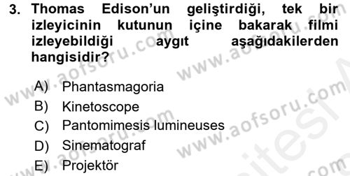 Gastronomi Ve Medya Dersi 2017 - 2018 Yılı (Final) Dönem Sonu Sınav Soruları 3. Soru