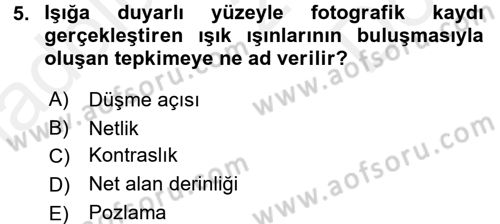 Gastronomi Ve Medya Dersi 2017 - 2018 Yılı (Final) Dönem Sonu Sınav Soruları 5. Soru