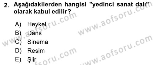 Gastronomi Ve Medya Dersi Ara Sınavı Deneme Sınav Soruları 2. Soru
