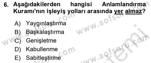 Gastronomi Ve Medya Dersi 2022 - 2023 Yılı (Vize) Ara Sınav Soruları 6. Soru