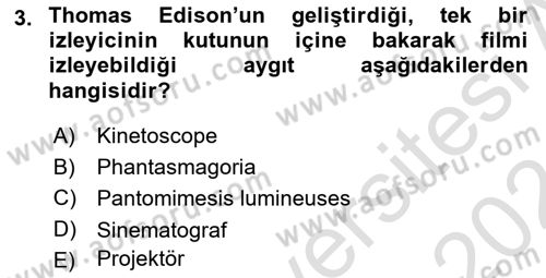 Gastronomi Ve Medya Dersi Ara Sınavı Deneme Sınav Soruları 3. Soru