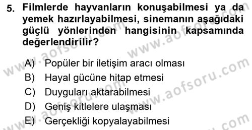 Gastronomi Ve Medya Dersi Ara Sınavı Deneme Sınav Soruları 5. Soru