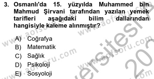 Gastronomi Ve Medya Dersi 2025 - 2026 Yılı (Vize) Ara Sınav Soruları 3. Soru