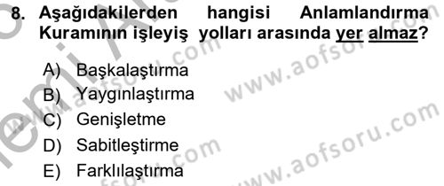 Gastronomi Ve Medya Dersi 2025 - 2026 Yılı (Vize) Ara Sınav Soruları 8. Soru