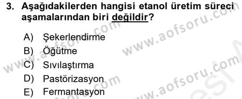 İçecek Bilgisi Dersi 2017 - 2018 Yılı 3 Ders Sınav Soruları 3. Soru