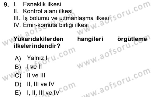 Yiyecek Ve İçecek İşletmeciliği Dersi 2021 - 2022 Yılı (Final) Dönem Sonu Sınav Soruları 9. Soru