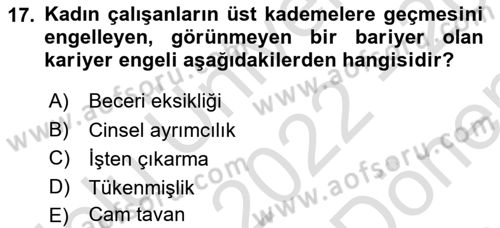 Yiyecek Ve İçecek İşletmeciliği Dersi 2022 - 2023 Yılı (Final) Dönem Sonu Sınav Soruları 17. Soru