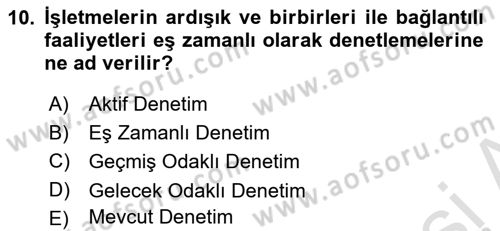 Yiyecek Ve İçecek İşletmeciliği Dersi 2023 - 2024 Yılı (Final) Dönem Sonu Sınav Soruları 10. Soru