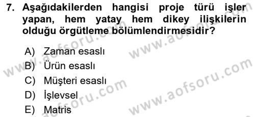 Yiyecek Ve İçecek İşletmeciliği Dersi 2024 - 2025 Yılı (Final) Dönem Sonu Sınav Soruları 7. Soru