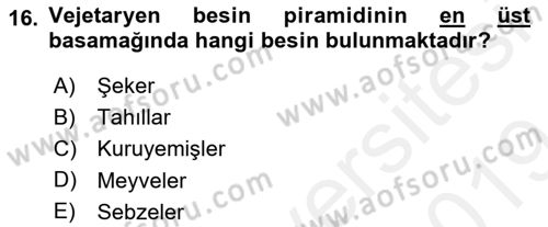 Menü Yönetimi Dersi 2015 - 2016 Yılı (Final) Dönem Sonu Sınav Soruları 16. Soru