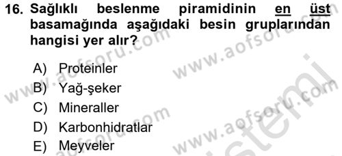 Menü Yönetimi Dersi 2016 - 2017 Yılı (Final) Dönem Sonu Sınav Soruları 16. Soru