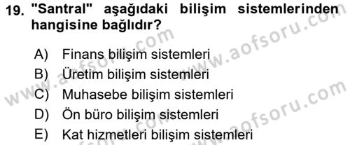 Menü Yönetimi Dersi 2017 - 2018 Yılı 3 Ders Sınav Soruları 19. Soru