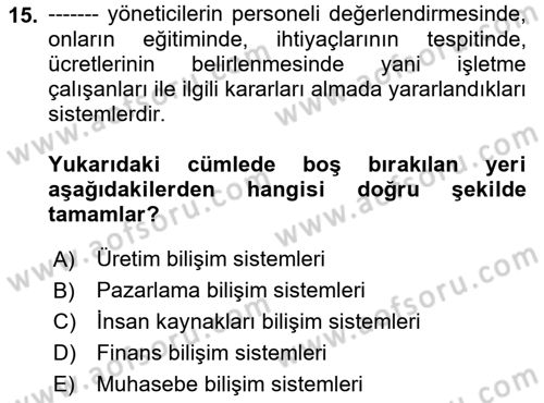 Menü Yönetimi Dersi 2018 - 2019 Yılı (Final) Dönem Sonu Sınav Soruları 15. Soru
