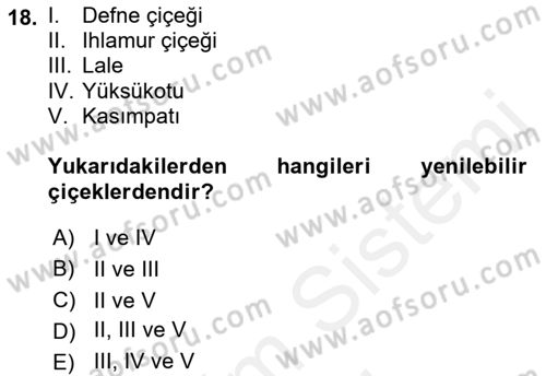 Menü Yönetimi Dersi 2018 - 2019 Yılı (Final) Dönem Sonu Sınav Soruları 18. Soru