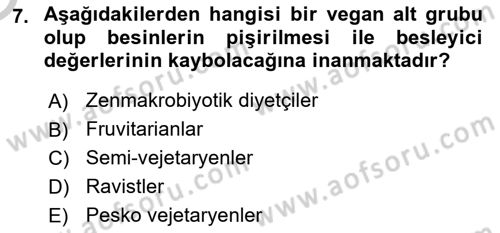 Menü Yönetimi Dersi 2018 - 2019 Yılı Yaz Okulu Sınav Soruları 7. Soru