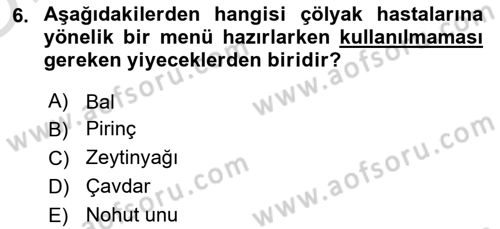 Menü Yönetimi Dersi 2020 - 2021 Yılı Yaz Okulu Sınav Soruları 6. Soru